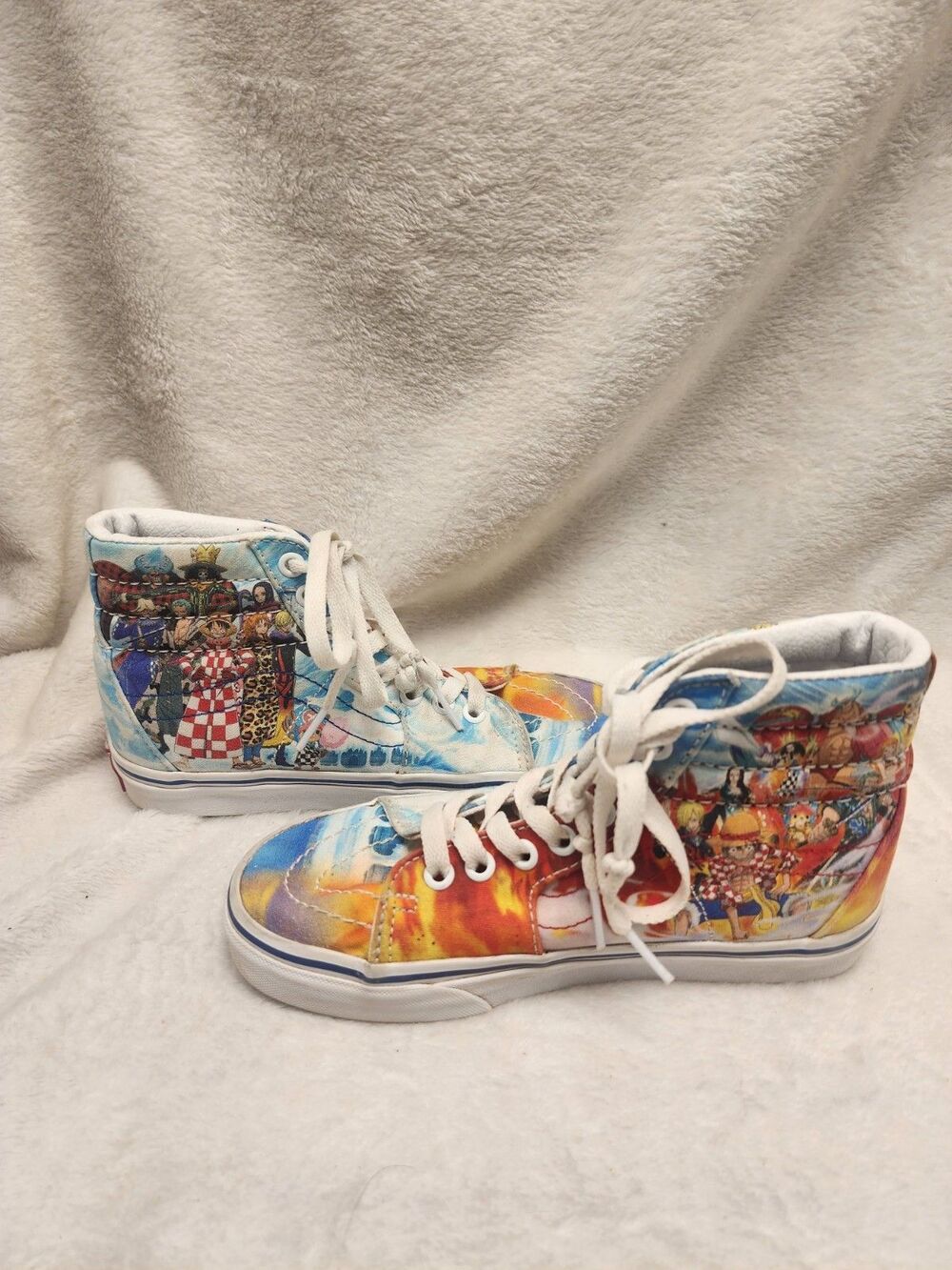 Custom Vans Sk8-Hi One Piece Anime Shoes Hand Painted Sneakers Women 5 - Picture 5 of 9